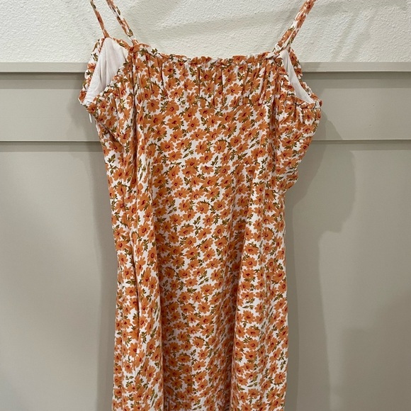Princess Polly Orange Floral Spaghetti Strap Dress Size 0 - Picture 9 of 9